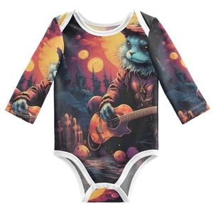 KAAVIYO Baby Zwarte Heksenmaan Lange Mouwen Unisex Nieuwe Katoenen Bodysuit voor Kinderen 3-24 Maanden Zomer, Patroon, 24 Maanden