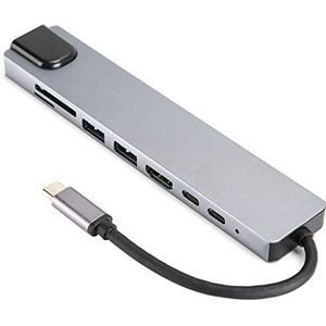 Specificatie USB-C-interface USB-C-adapter Type-C-hub, voor iPad Pro/MacBook/Type C-apparaten RJ45 Ethernet Mini SDTF OTG-adapter