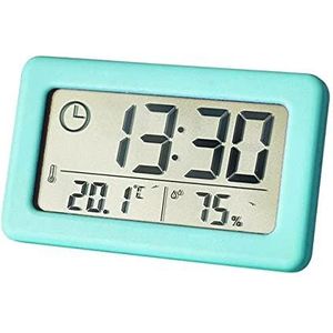 EDFCVG Digitale wekker thermometer hygrometer meter LED Indoor Electronic Luchtvochtigheid Monitor Clock Desktop Table Clocks voor thuis(Blu)