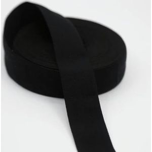 2cm platte naai-elastiek voor ondergoed broek beha rubber kleding decoratieve verstelbare zachte tailleband elastische banden-zwart-20mm 10yards