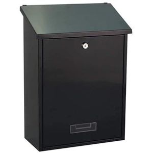 Postdozen Brievenbus Brievenbussen Brievenbussen Wandbrievenbussen Voor Buiten Afsluitbare Kantoor Brievenbus Commercieel Landelijk Huis Decoratief Pakketkast(Black)