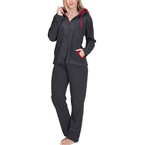 SLOUCHER Fleece pak Huispak van warm fleece voor dames, kleur:antraciet, Grootte:40-42