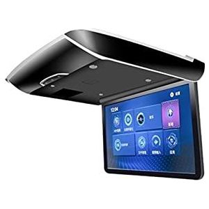Draagbare Auto TV Hoofdsteun Monitor Tablet, Elektrische Opvouwbare Auto Monitor 15.6 Inch Auto Flip Down Auto Video Spelers Plafond TV Dak Mount Display IPS Scherm USB FM BT met HD Scherm(15.6 inch B