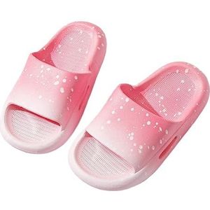 Pearleaf Kids Sliders Meisjes Jongens Slippers Zomer Zachte Strand Sandalen Douche Huishoudelijke Schoenen Maat, Verloop Roze, 34/35 EU
