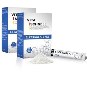VITA SCHNELL Elektrolyte Plus oplossing voor vochtvoorziening bij zout- en waterverlies van het lichaam na wedstrijdsport - 2x 20 sticks à 8,5 g