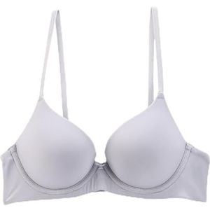 MERAXKL Vrouwen Body Shaping Bra, ondergoed Soft Touch Sexy Deep V Everyday Bra Zachte stalen ring Double-Breasted gesp op de rug (Color : Gray, Size : 70C/32C)
