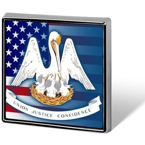 USA Louisiana Staat Vlag Vierkante Pin Badge Mode Revers Badge Broche Art Pin Decoratieve Voor Jassen Rokken Tassen Pak