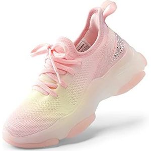 DREAM PAIRS Kindersneakers voor jongens en meisjes, kindersportschoenen, wandelschoenen, kleine kinderen/grote kinderen,Size 31,Regenboog//Roze,SDFS2303K