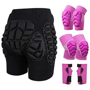 Beschermende Gevoerde Shorts 3D-bescherming Hip Butt Eva Gewatteerde Korte Broek Impactbroek Heupbescherming For Heren Dames Beschermende Unisex Protector Pad (Color : B2, Size : L)