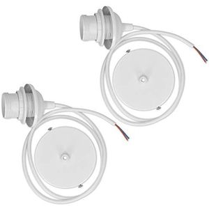 kwmobile - E27 Fitting - Lampfitting - Wit - 2 Stuks - Inclusief Snoer