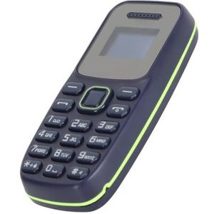 Ontgrendelde 2G GSM Mini -telefoon voor Senioren - 's Werelds Kleinste Mobiel met 0,66 ""scherm, Dubbele Sim, Grote Knoppen, Bluetooth & Multi -taalondersteuning (380 mAh) (BLUE)