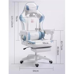 Bureaustoel Executive Gaming-stoel Draaibare Computer Fauteuil Ergonomische Bureaustoel Met Hoge Rugleuning En Voetensteun Computerstoel (Color : B)