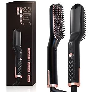 Elektrische baardstijltang voor mannen, professionele 3-in-1 stijltang voor mannen en vrouwen, thuis en op reis