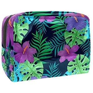 Gele Vogels Make-up Bag Rits Pouch Travel Cosmetische Organizer voor Vrouwen en Meisjes, Multi kleuren 03, 18.5x7.5x13cm/7.3x3x5.1in, Schoonheidskoffer