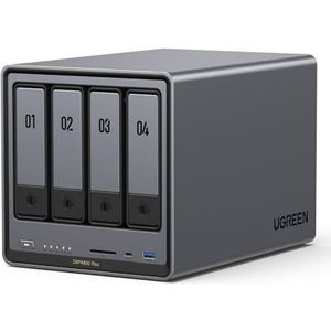 UGREEN - NASync DXP4800 Plus - Desktop NAS - 4-bay - Intel Pentium Gold 8505 - 8 GB DDR5 RAM - 128 GB SSD