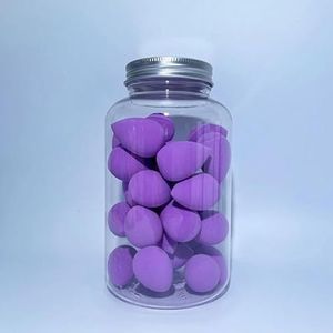 4~100 Stuks Mini Make-Ei Zachte Kleine Cosmetische Bladerdeeg Spons Droog Nat Gebruik Schoonheid Ei Facial Foundation crème Concealer Makeup Tools (Color : 40Pcs Purple)