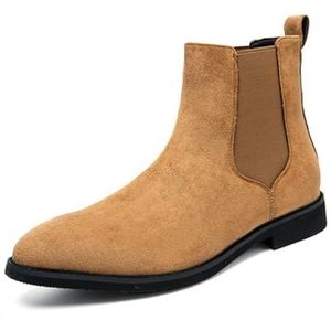 FDCHZQ Comfortabele Chelsea-Instaplaarzen Voor Heren, Geschikt Voor Casual Als Formele,Camel,38 EU