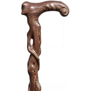 DQZRTUECA Wandelstok wortel snijwerk wengé 2 stijlen twee kleuren 80-92 cm 90 kg capaciteit(B,92Cm(Use Height 176-180Cm))