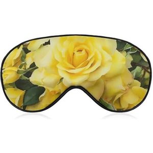 Geel roos slaapmasker oogmasker oogmaskers voor slaap slaap maskers voor vrouwen mannen reizen oogmasker verstelbaar slaapmasker slaapmasker verduisterend schattig slaapmasker