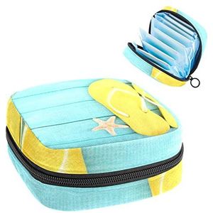 Maandverband Opbergtas,Draagbare maandverband Opbergzak,Adobestock, Meerkleurig, 4.7x6.6x6.6 in/12x17x17 cm