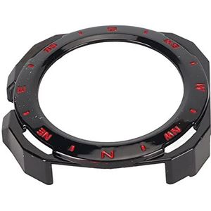 Smart Watch-bumperhoes, Stijlvolle Smart Watch PC-behuizing, Nauwkeurig voor Vrouwen voor Daten (zwart rood)