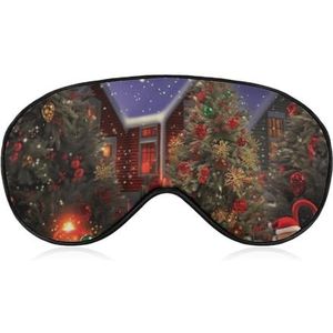 Kerstjuichend oogmasker, zijslaapmasker, licht, blinddoek, slaapmasker, neuskussen en elastische band, voor kinderen, dames en heren