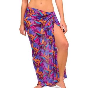 Kiniki Dames Tan Through Strand Sarong - Paradise Purple