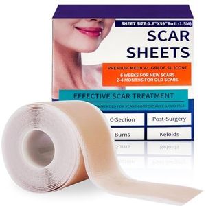 LAIVIYA Helende pleisters, siliconen voor littekens, siliconen littekenpleisters voor littekens door keizersnede, brandwonden, acne enz., effectieve littekenvervaging (4 x 150 cm)