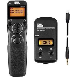 Pixel Draadloze timer afstandsbediening TW283-S2 draadloze afstandsbediening draadontspanner compatibel met Sony a1 a9 a7 a7R a7S a6600 a6500 a6400 a6300 a6100 a6000 a5000 RX100II RX10 RX0 A68 Z. V-1