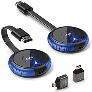 HDMI draadloze zender en ontvanger, 4K / 5G HDMI draadloos overdragen en ontvanger 50M afstand met externe antenne voor tv-streaming, productie van meerdere camera's