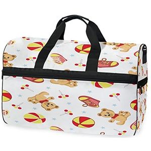 Cartoon Baby Leuke Bal Kleurrijke Sport Zwemmen Gym Tas Met Schoenen Compartiment Weekender Duffel Reistassen Handtas Voor Vrouwen Meisjes Mannen