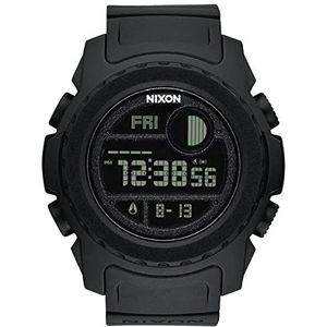 NIXON Mens de Super Unit Alarm Chronograaf Horloge A921-001, Zwart, riem