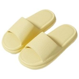 Sandalen, Damesbadslippers - Thuissandalen for binnen- en buitengebruik in de zomer Dames pantoffels(Yellow,41 EU)