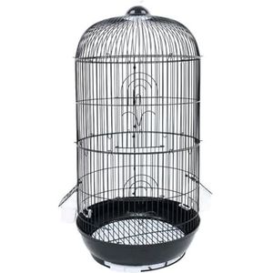 Vogelkooi Voor Vogels Metalen Vogelkooi Ronde Vogelhuisdrager Smeedijzeren Vogelkooi Draagbare Duurzame Vogeldragers Voor Binnen Vogelvolière(Black,34 * 70cm)