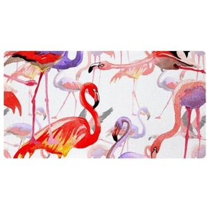 VAPOKF Aquarel Sky Bird Flamingo Keukenmat, antislip wasbaar vloertapijt, absorberende keukenmatten loper tapijten voor keuken, hal, wasruimte
