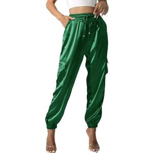 yk8fass Stretch broek met hoge taille gs-1250, Groen, 4