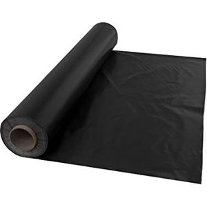 Bouwfolie afdekfolie dekvloer folie PE folie zwart vochtbestendig membraan – robuuste polyethyleenfolie – verschillende maten en diktes