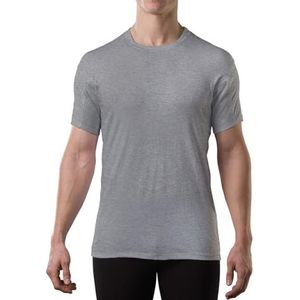 Zweetbestendig ondershirt voor mannen met okselpads tegen zweet (normale pasvorm, ronde hals) Heather Gray Medium