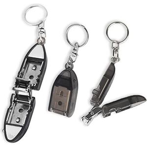 Modixun 3 Pack Travel Sleutelhanger Vinger Nail Clippers, Mini Opvouwbare Roestvrij Staal Nail Cutter, Draagbare Nail Clippers Met Nagelvijlen