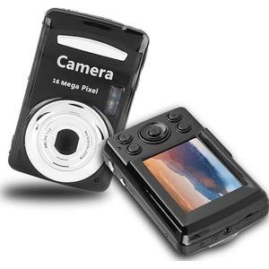 Gaeirt Digitale camera, stevige en duurzame kleine camera met 16x zoom voor op reis voor thuisgebruik(zwart)