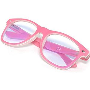 MFAZ Morefaz Ltd Leesbril voor dames en heren, +1.0 +1.5 +2.0 +2.5 +3.0 +3.5 +4.0 blauw licht filter bril verblindingsbescherming, krasbestendige lens computer tv anti-schittering, roze, +1.00 Anti