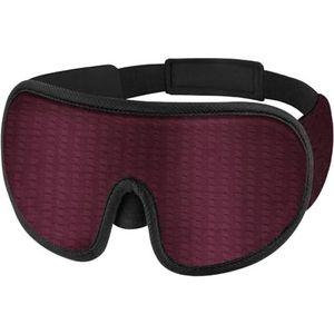 3D-slaapmasker voor vrouwen en mannen, met verstelbare riem, zacht en comfortabel, voor op reis, slaapmasker (rood, 2 stuks)