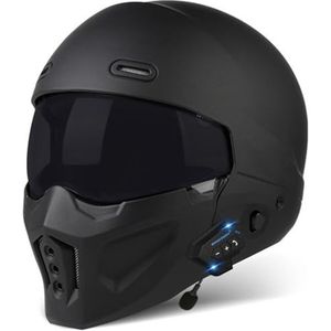 Motorfiets Flip Up Helm Met Dubbel Vizier Bluetooth Motorfiets Modulaire Helm DOT/ECE Goedgekeurde Full Face Flip Up Motorhelm Voor Mannen Vrouwen A,S/55-56CM