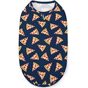 Pizza Slice Voedsel Huisdieren Shirt Vest Leuke Hond Tank Top Zacht Mouwloos T-shirt voor Puppy Kitty Katten M