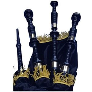 McWilliams BAGPIPES, PROFESSIONELE SCOTTISH HIGHLAND BAGPIPE VOOR BEGINNERS VOLWASSENEN MET TAS (Zwarte G1)