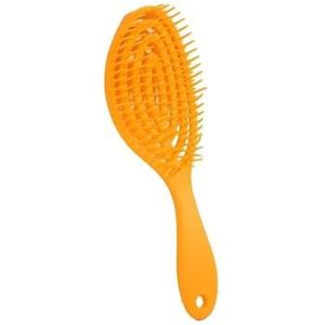 Massage Haar Kam Salon Nat Haar Borstel Vrouwen Kappers Styling Haar Gereedschap Anti Ontwarren Haarborstel Nat Droog Dual Purpose Kam (Oranje A)