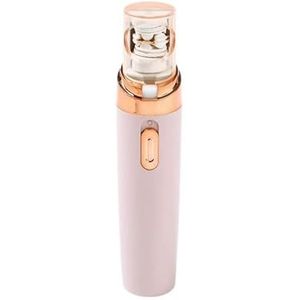 Mini-epilator voor vrouwen, oplaadbare gezichtshaarverwijderaar draagbaar elektrisch ontharingsapparaat voor gezicht, armen, benen, oksels, zachte precisietrimmer (roze)