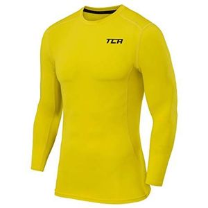 TCA - Pro Performance - Lange Mouw Hardloop Compressie Basislaag Top - Geel