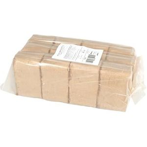 LEMODO Houtbriketten, haardbriketten met lange brandduur, briketten voor kachel, houtkachel en Zweedse kachel, houtbriketten 10 kg gelast, 12 haardbriketten per verpakking