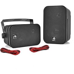 e Audio mini-luidspreker, 100 W, zwart, 3,5 inch, 2-wegen, hoogwaardig